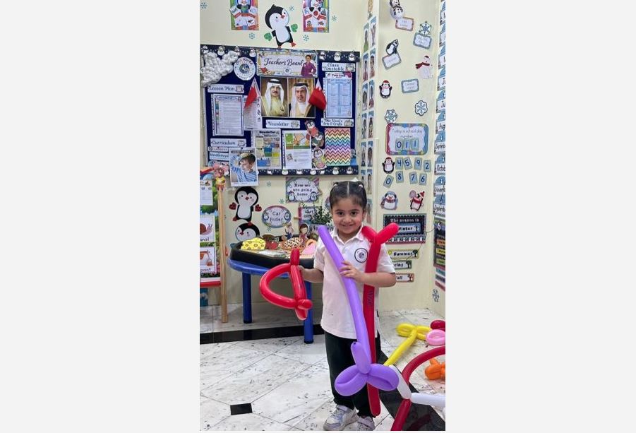 <p>The delightful sounds of young children playing, learning and joyfully interacting once again could be heard across the nation as nurseries and kindergartens reopened their doors yesterday.</p>
<p>Pupils were welcomed back to classrooms for the first time in weeks &ndash; with many parents turning up confidently for the optional return to in-person learning.</p>
<p>Above, Hoor Mahfoodh, 4, excited to be back to kindergarten yesterday.</p>